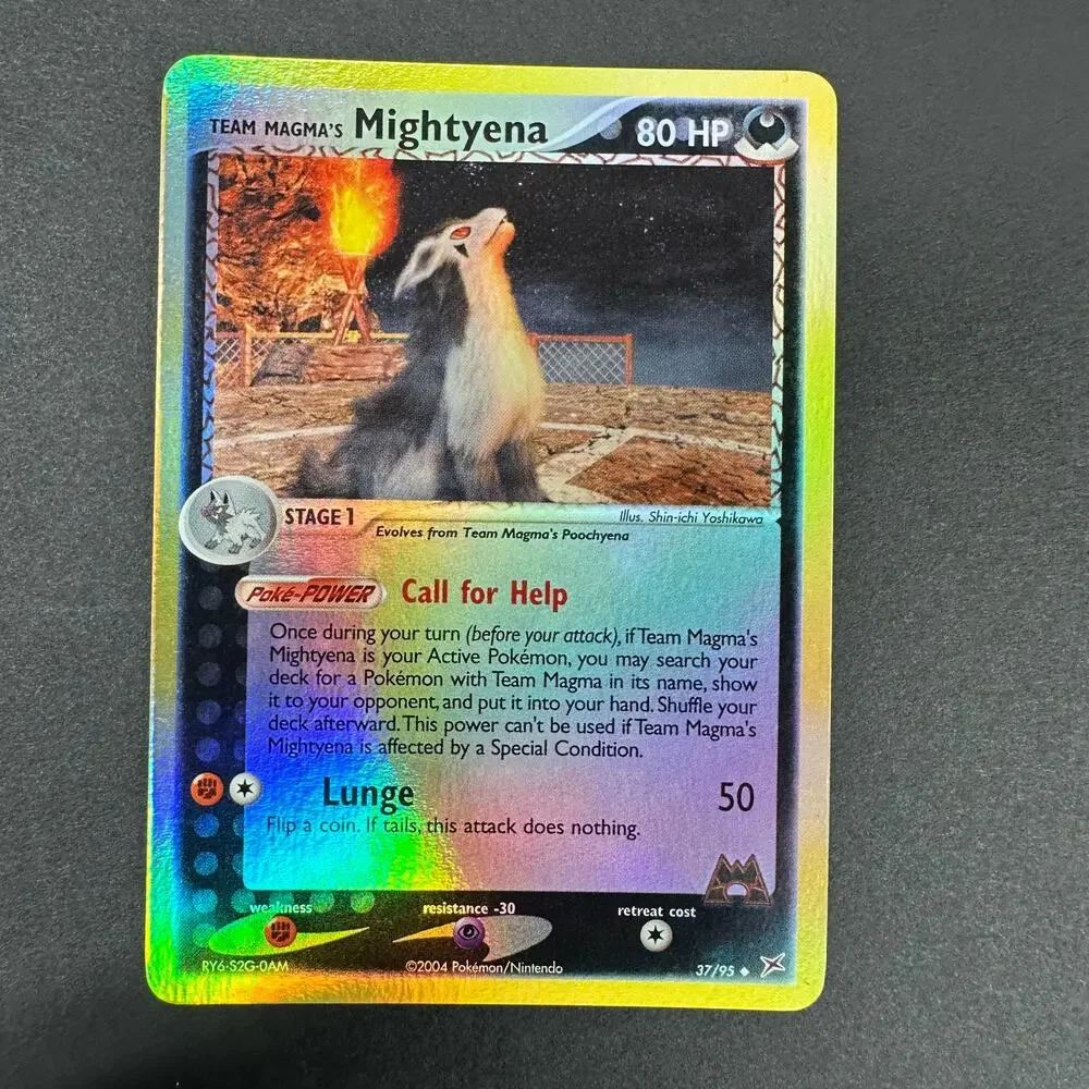 Pokemon TCG Team Magma's Mightyena 37/95 Uncommon Reverse Holo NM/LP